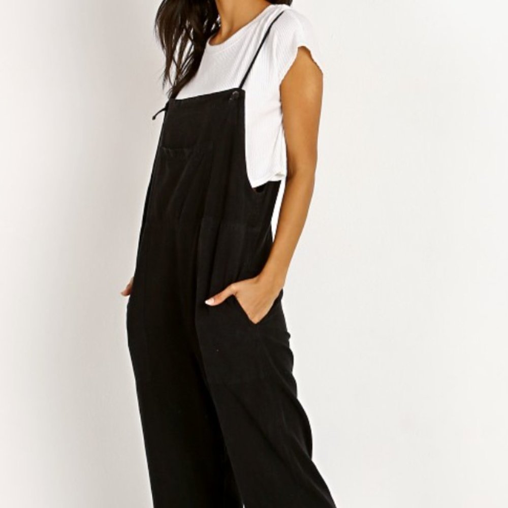 Lacausa Raw Silk Overalls in Tar - M